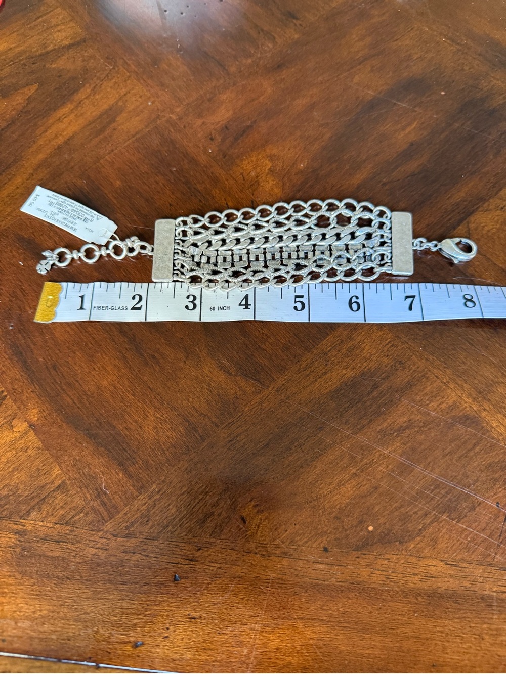 Lucky Brand Silver-Tone Multi-Row Chain Bracelet